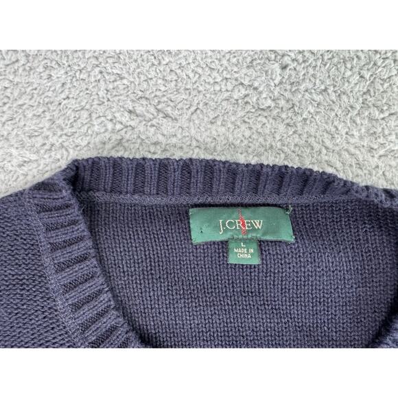 J Crew Oarsman Reverse Jersey Blue White stripe Men Sweater Size Large - Picture 2 of 12